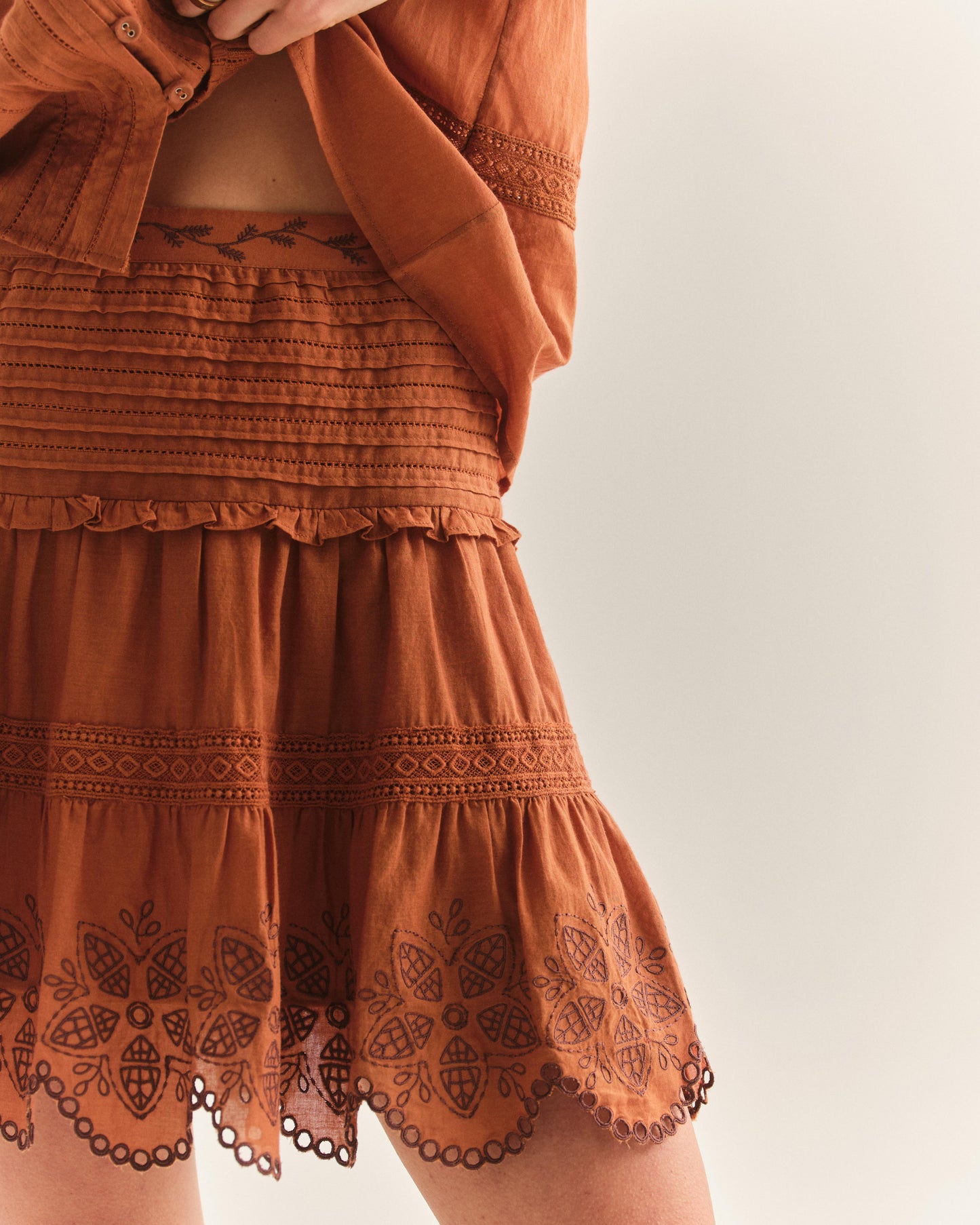 Kylie Mini Skirt-Clay