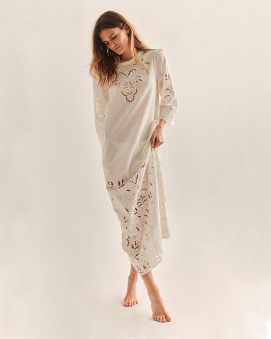 Athena Maxi Dress-Optic White