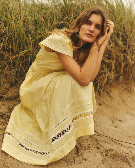 Zirra Midi Dress-Pale Lemon