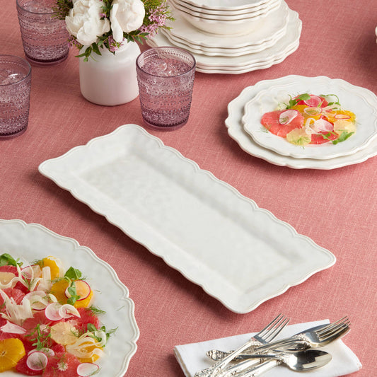 Isabella Cream Melamine Rectangular Platter