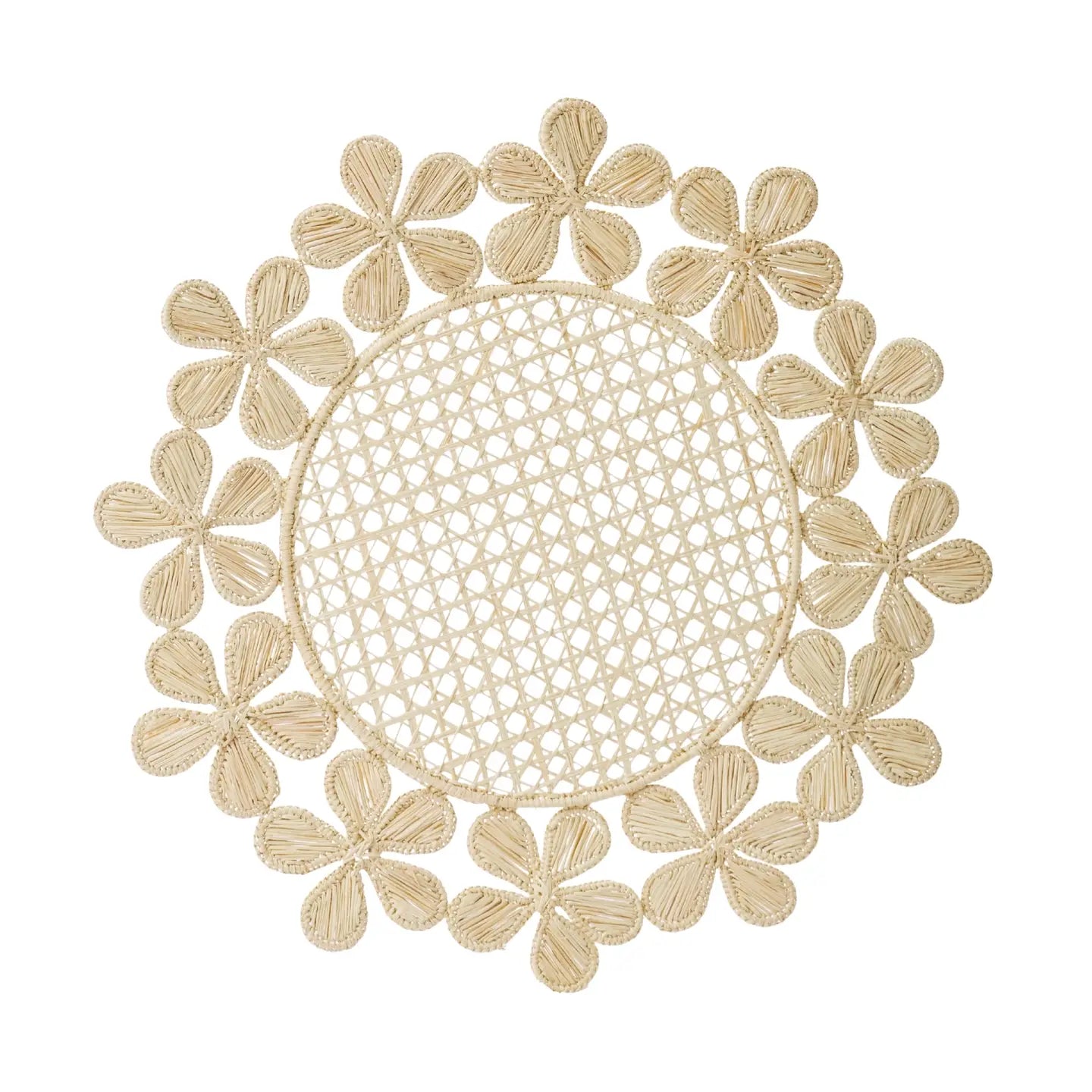 Flowers Around Iraca Placemat in Natural (Set of 4)