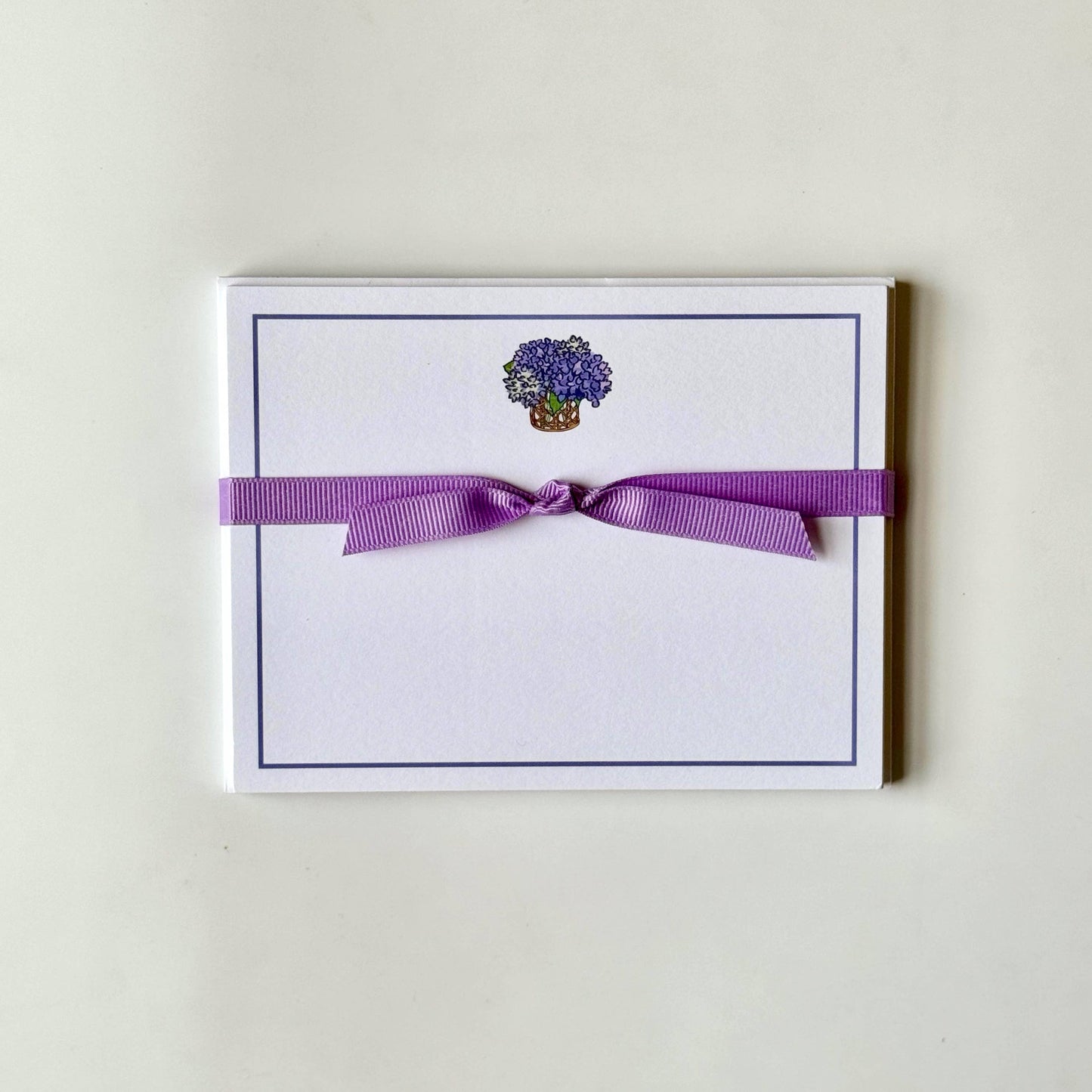 Hydrangea in Vase - Flat Note Cards