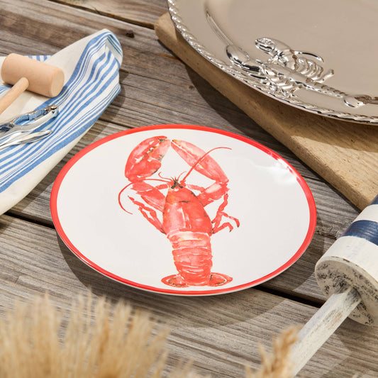 Beach House Lobster Dinner Plate - Set of 4