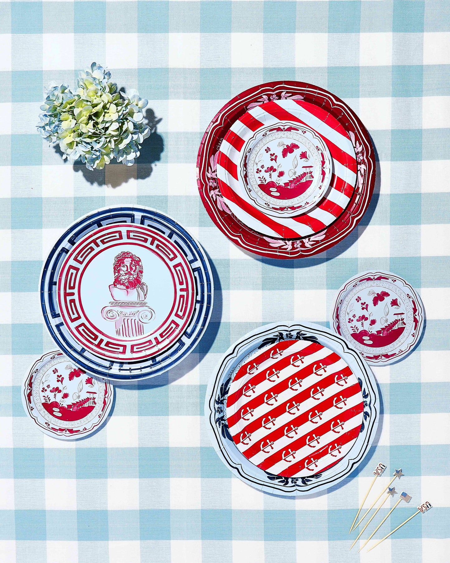 Mini Bread & Butter hors d'oeuvres paper plates - 8 pack: Navy