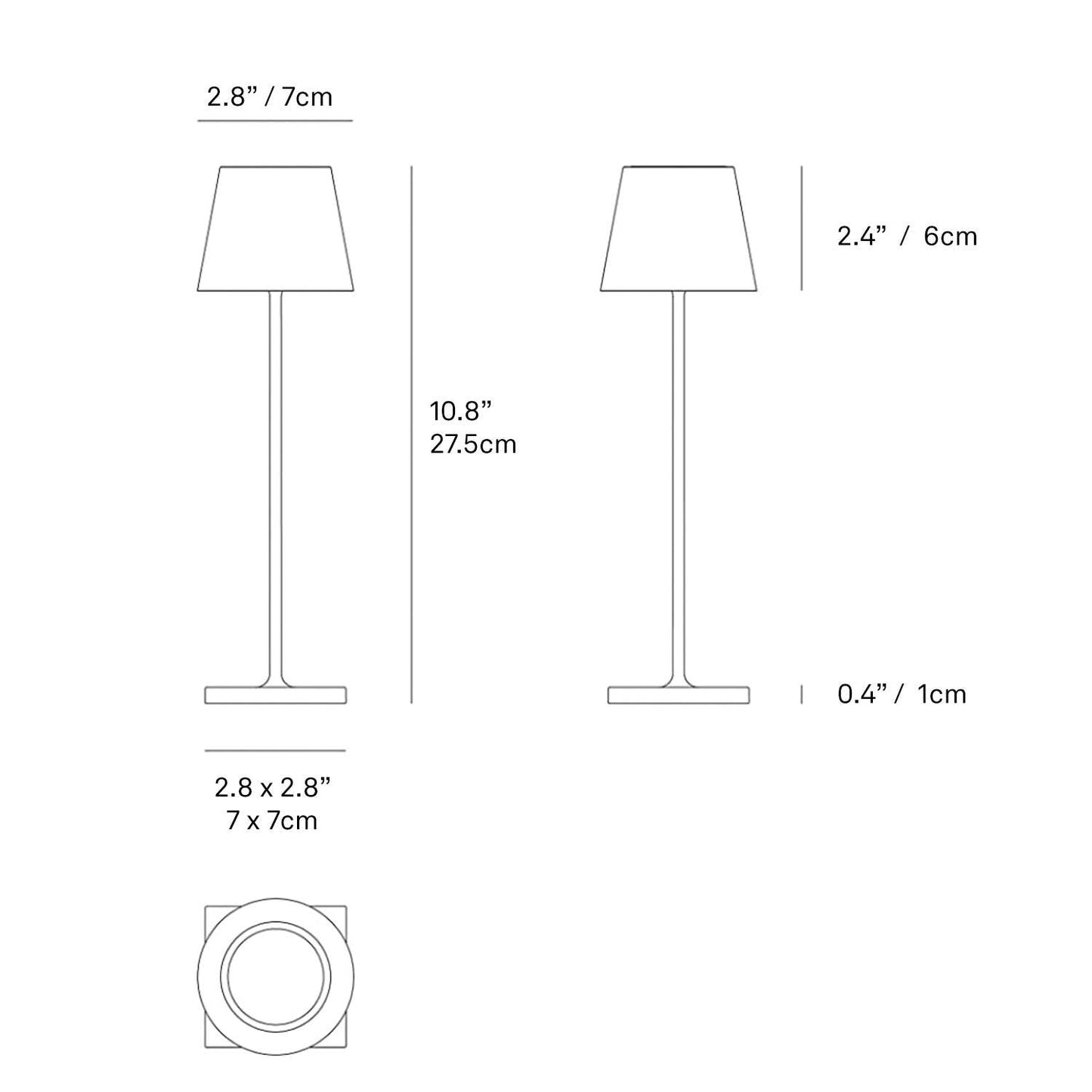 Poldina Pro Micro Cordless Lamp: Steel Blue