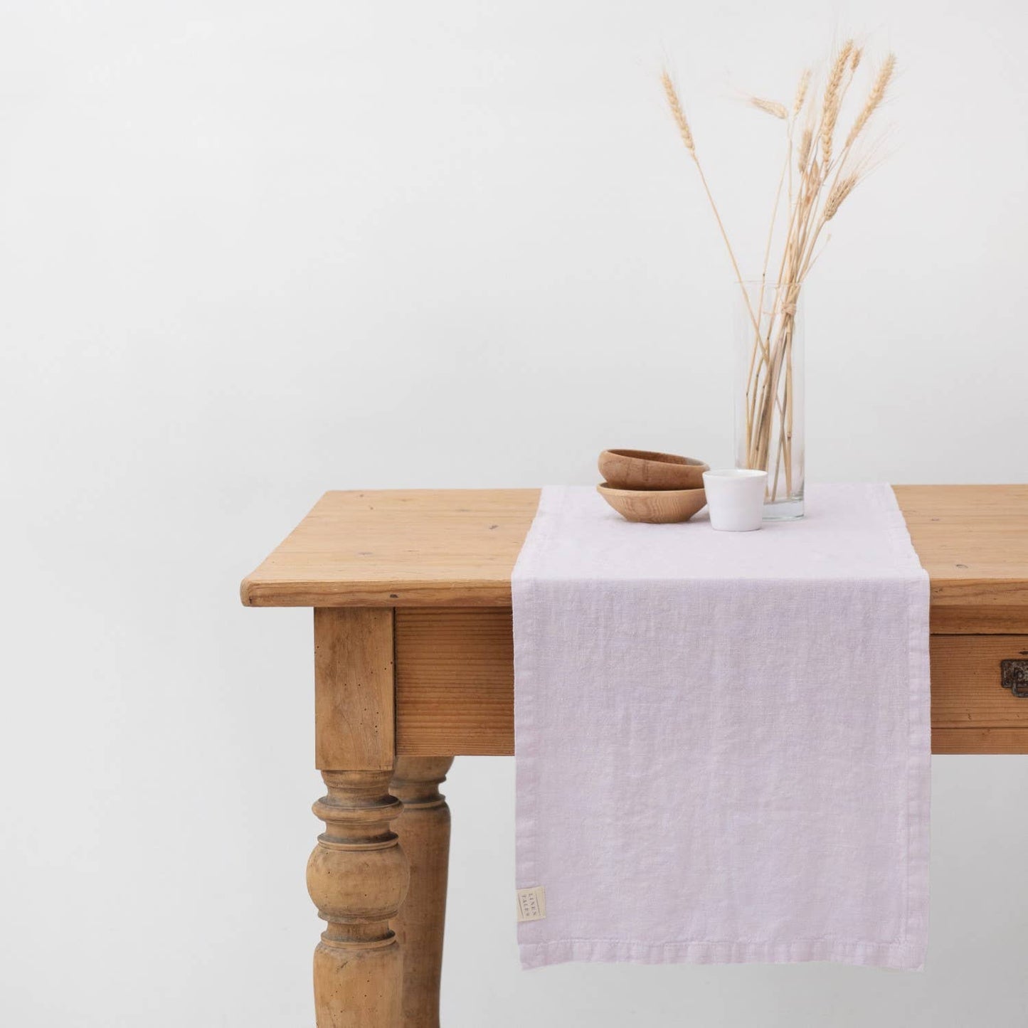 Lavender Fog Linen Table Runner: 16"x79" | 40x200 cm