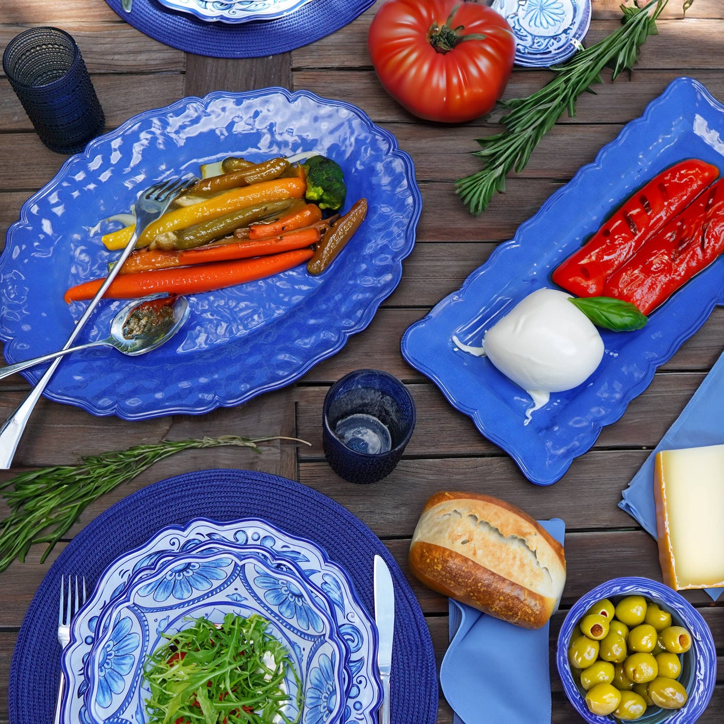 Isabella Blue Rectangular Platter