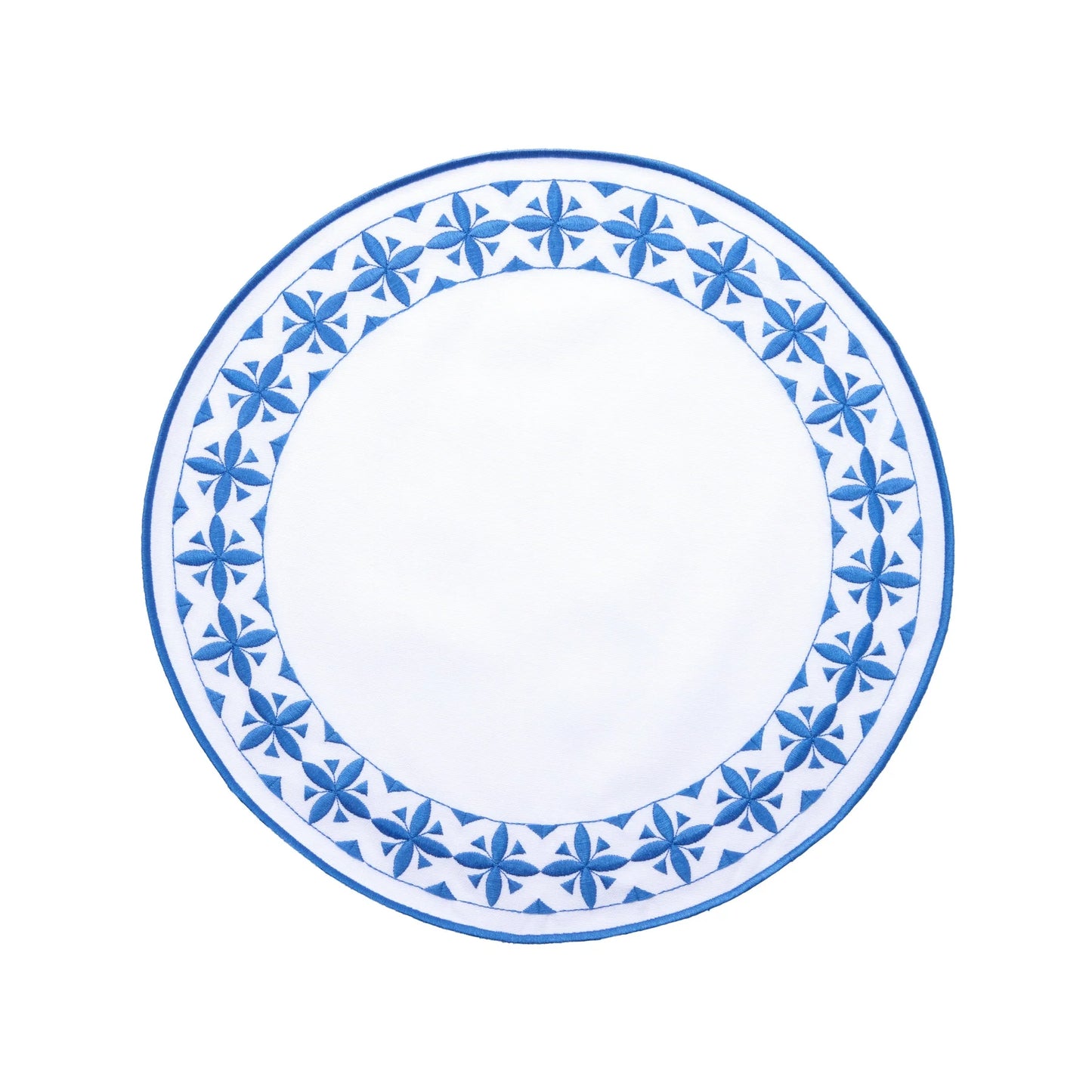 Cailini Coastal x Centre Pointe Coatue Placemats - Set of 2 in Provence Blue & White