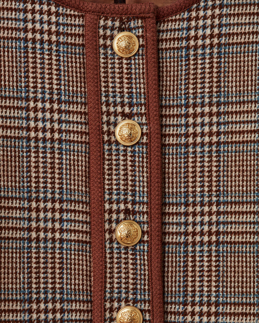 Gabi Dress-Brownstone Tweed