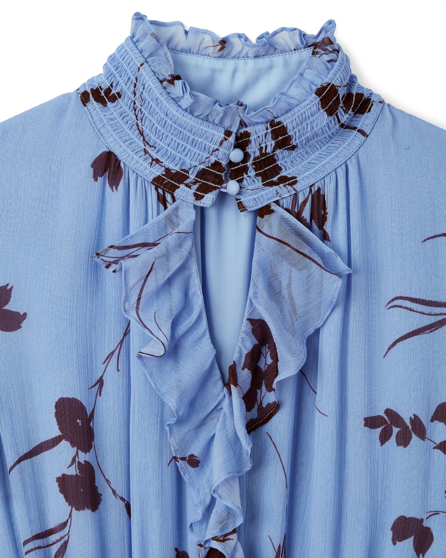 Lorelei Dress-Upstate Floral In Blue Mist