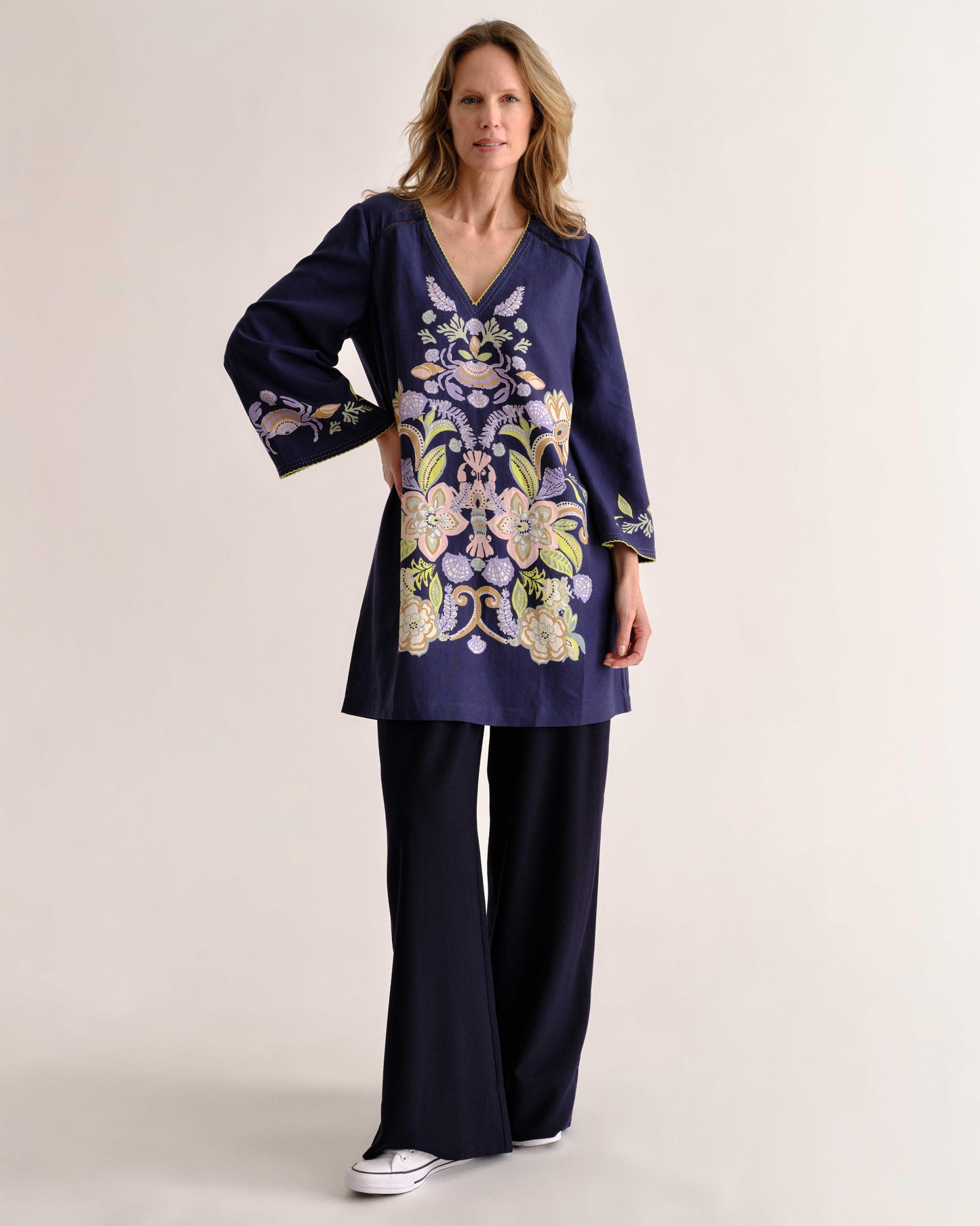 Folly Mini Dress-Mariner's Bloom