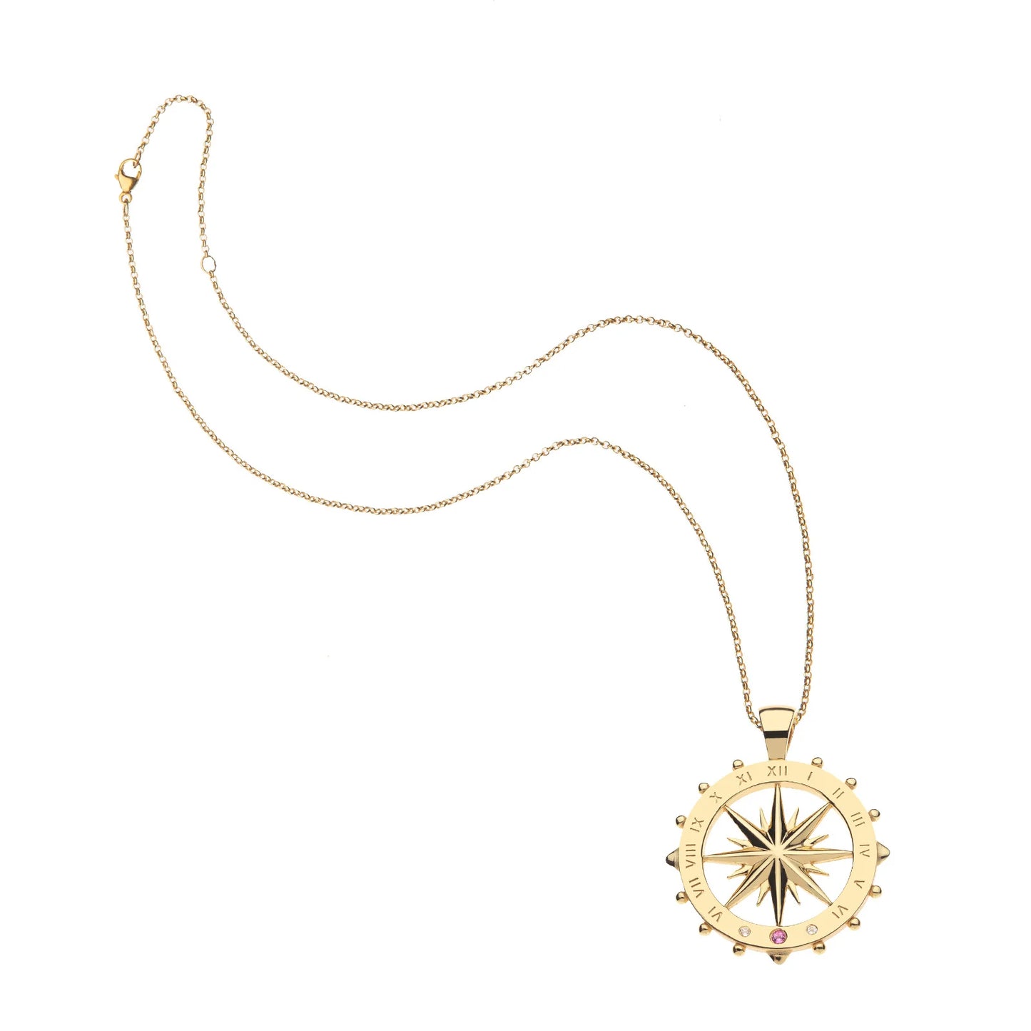 Forever Sundial Cutout Coin on Classic 16-18" Rolo Chain