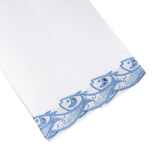 Scrollfish Tip Towel in Blue