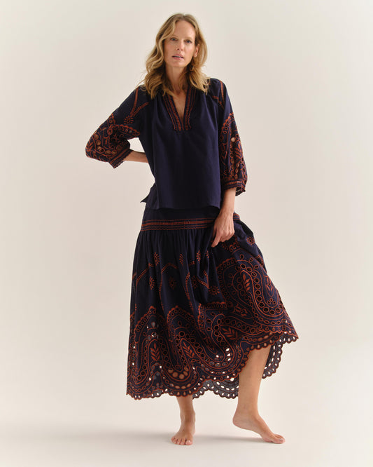 Quincy Top-Midnight Blue