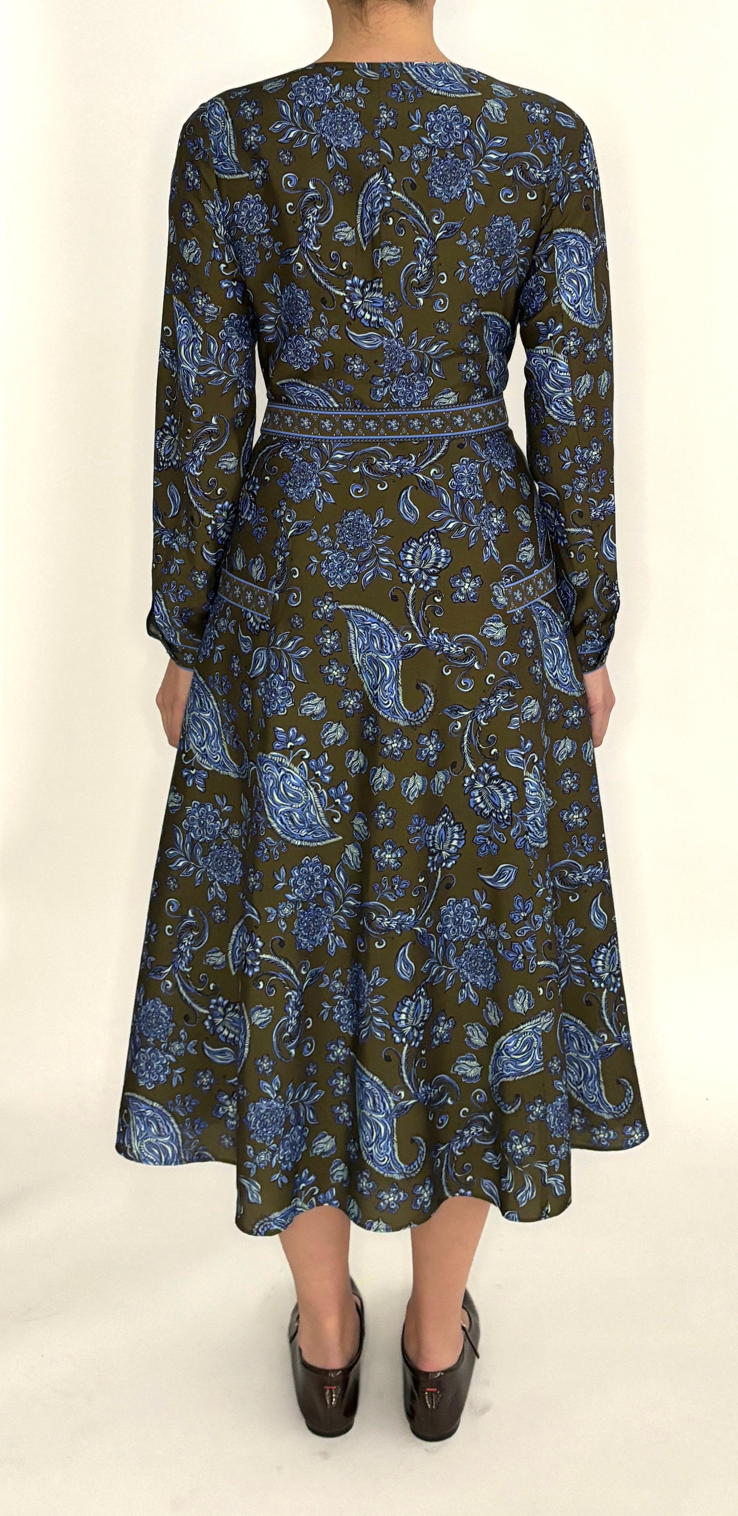 Helene Midi Dress-Cedar Hill Paisley