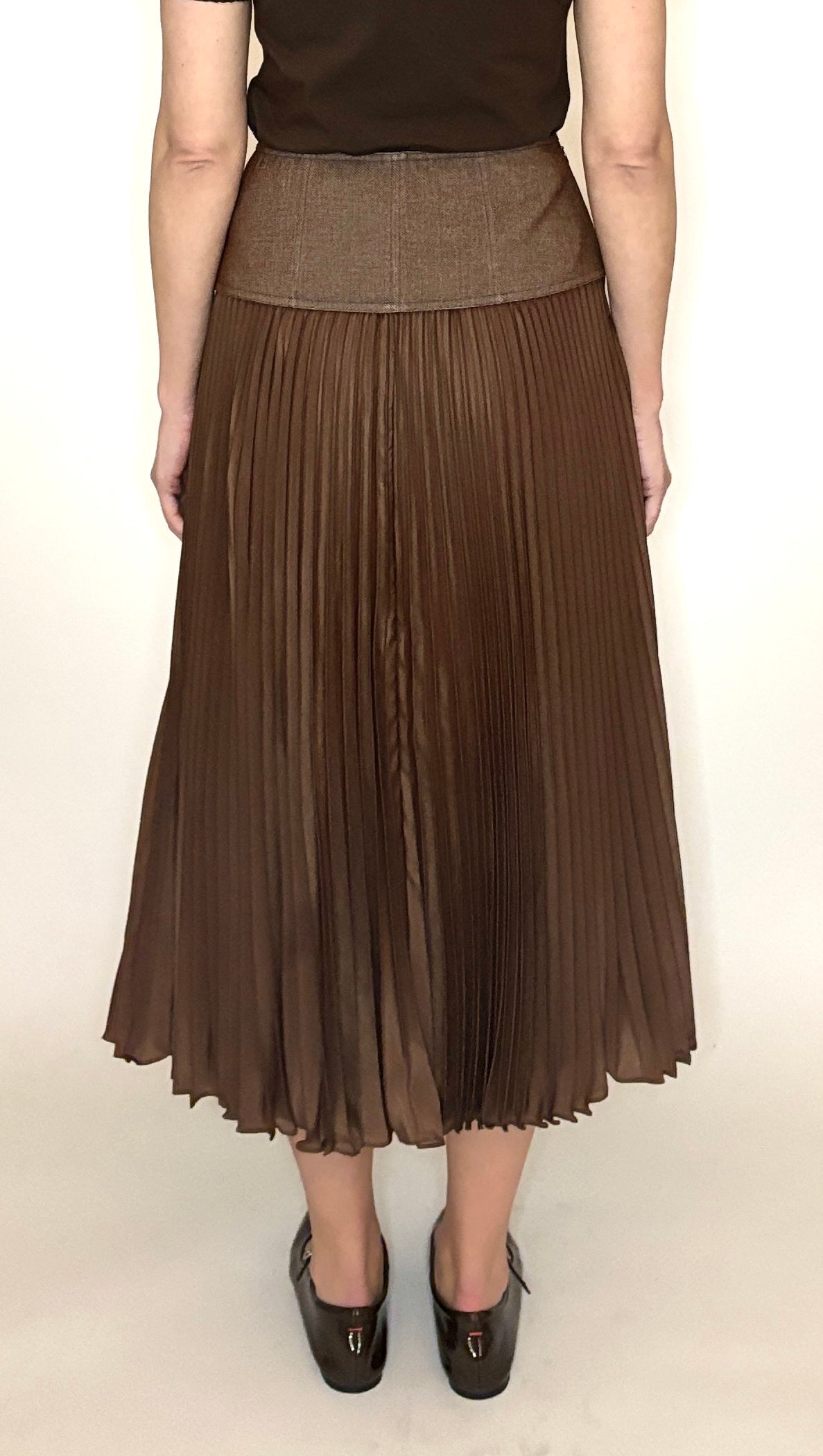 Estelle Pleated Skirt-Mocha