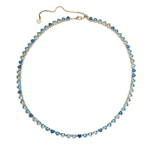Made from LOVE Tennis Necklace in Ocean Blue Ombre