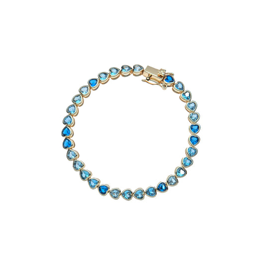Made from LOVE Tennis Bracelet in Ocean Blue Ombre