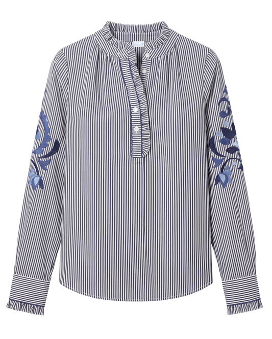 Mara Top-Parkside Floral Stripe