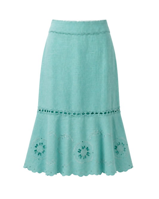 Marlo Skirt-Canal Blue