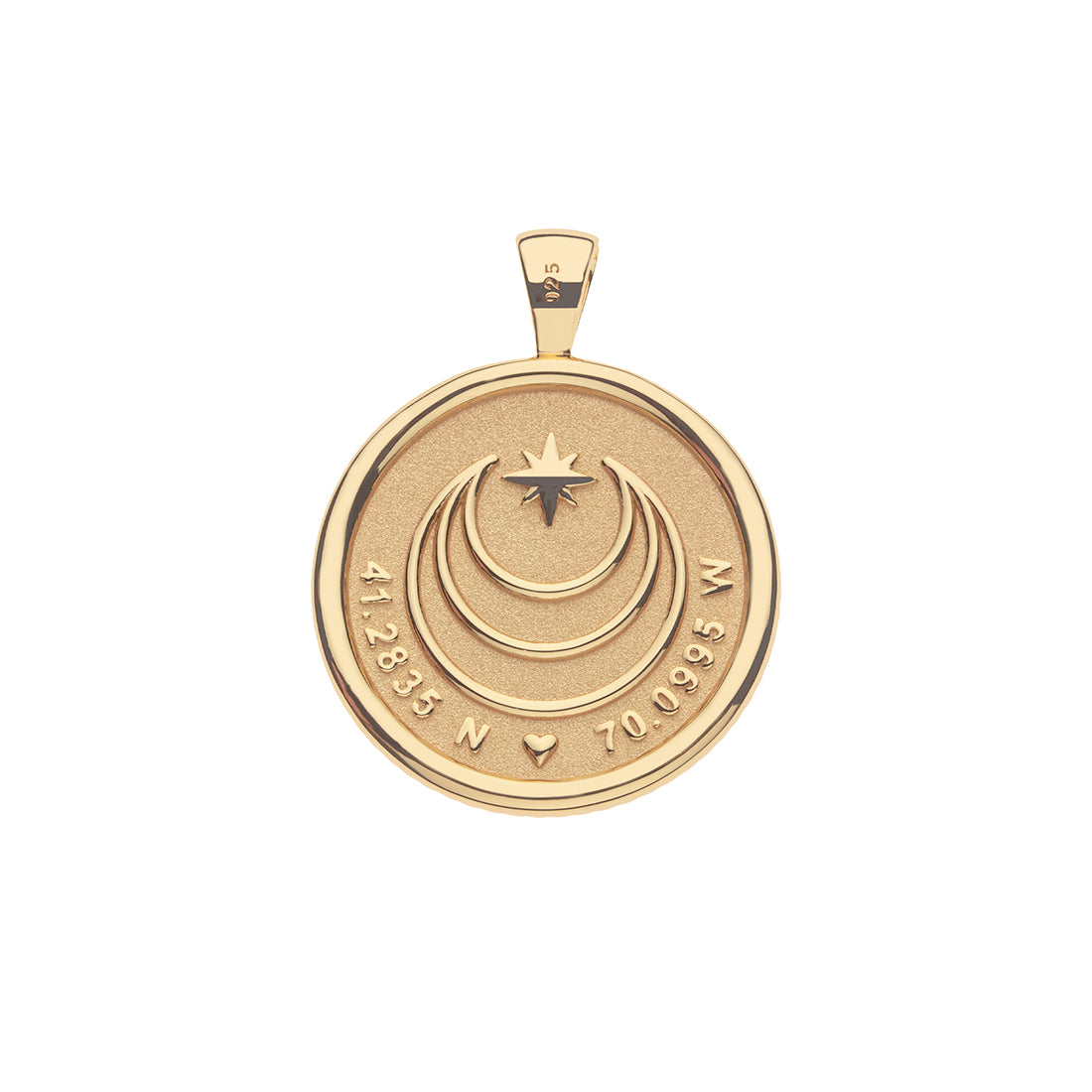 Nantucket Island JW Original Pendant Coin on 18" Drawn Link Chain