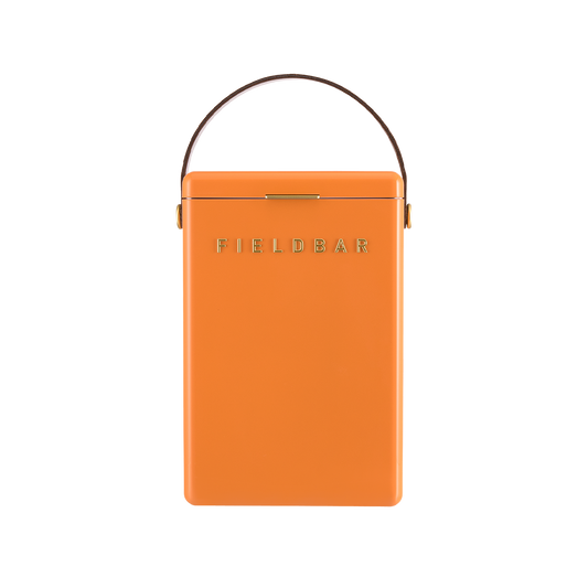 Drinks Box in Orchard Orange with Leather Sling