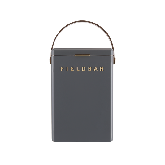 Drinks Box in Oyster Grey with Leather Sling