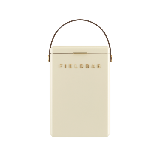 Drinks Box in Safari White with Leather Sling