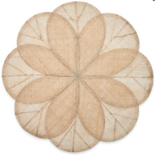 Sinamay Flower Placemat - Natural