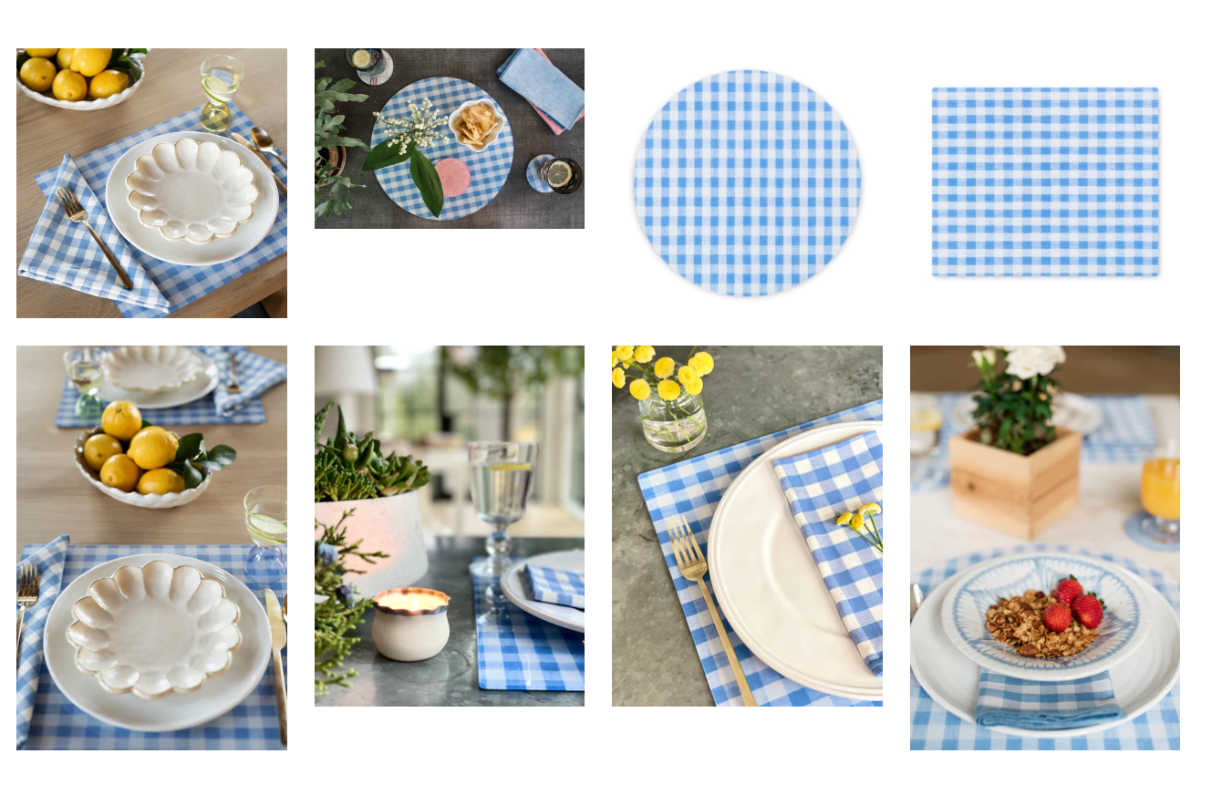 Mack Blue Gingham Placemat
