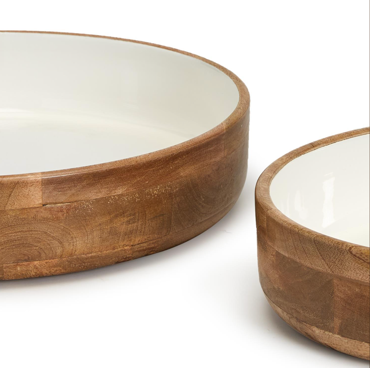Hand-Crafted Wood Pedestal Bowl