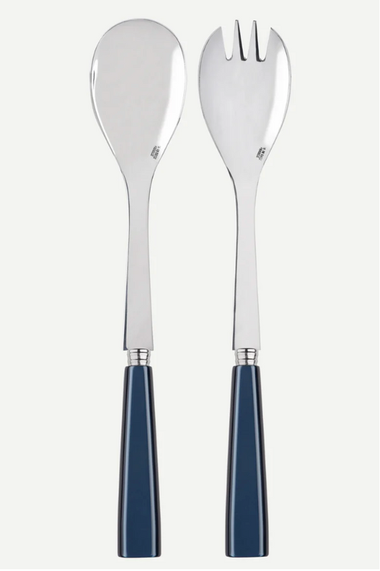 Icone Salad Servers - Set/2 Steel Blue