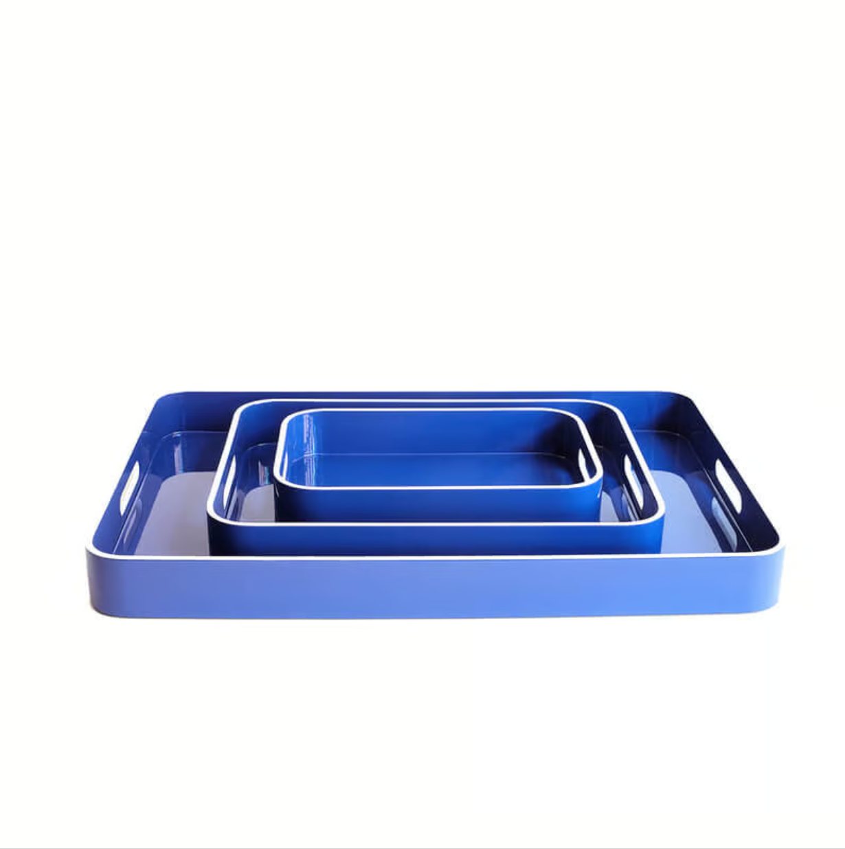 Centre Pointe Blue Lacquer Tray