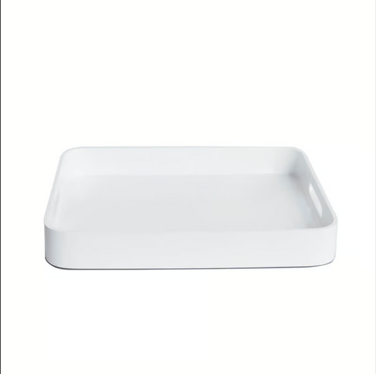 Crisp White Lacquer Tray