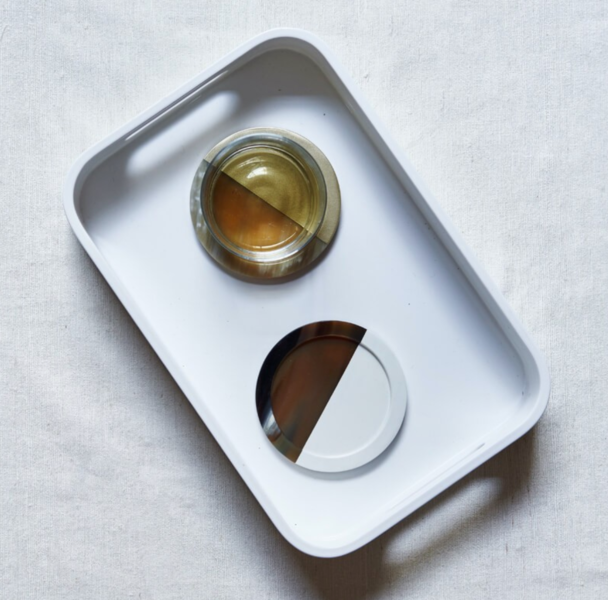 Crisp White Lacquer Tray