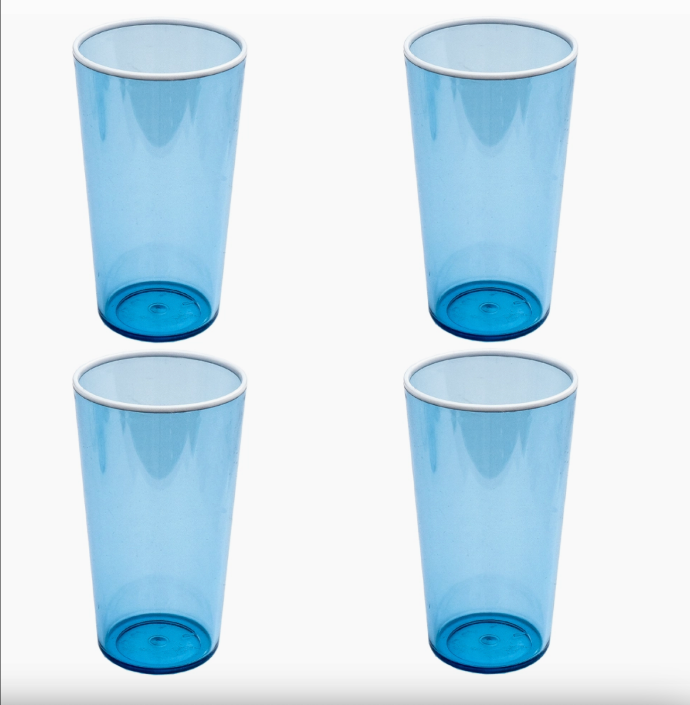 Jumbo Contrast Blue Tumbler - Set of 4