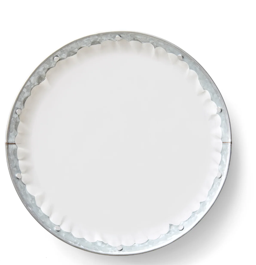 Galvanized Metal Plates - Set of 4