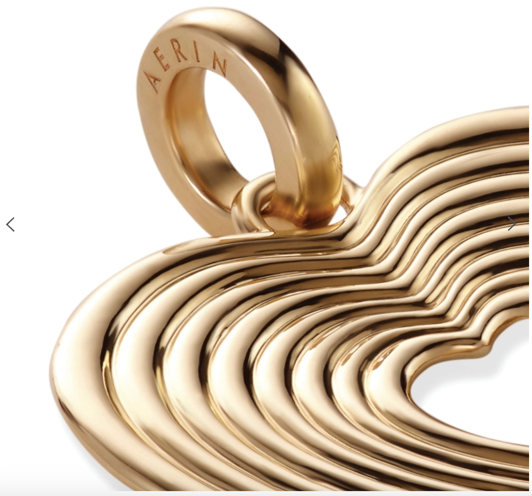 14k Yellow Gold Aerin Heart Charm 28mm