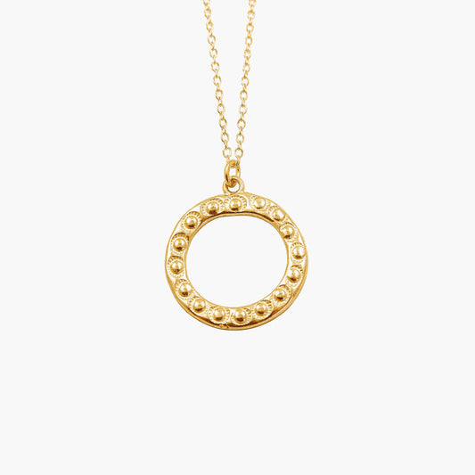 Medium Gold Signature Disc Necklace