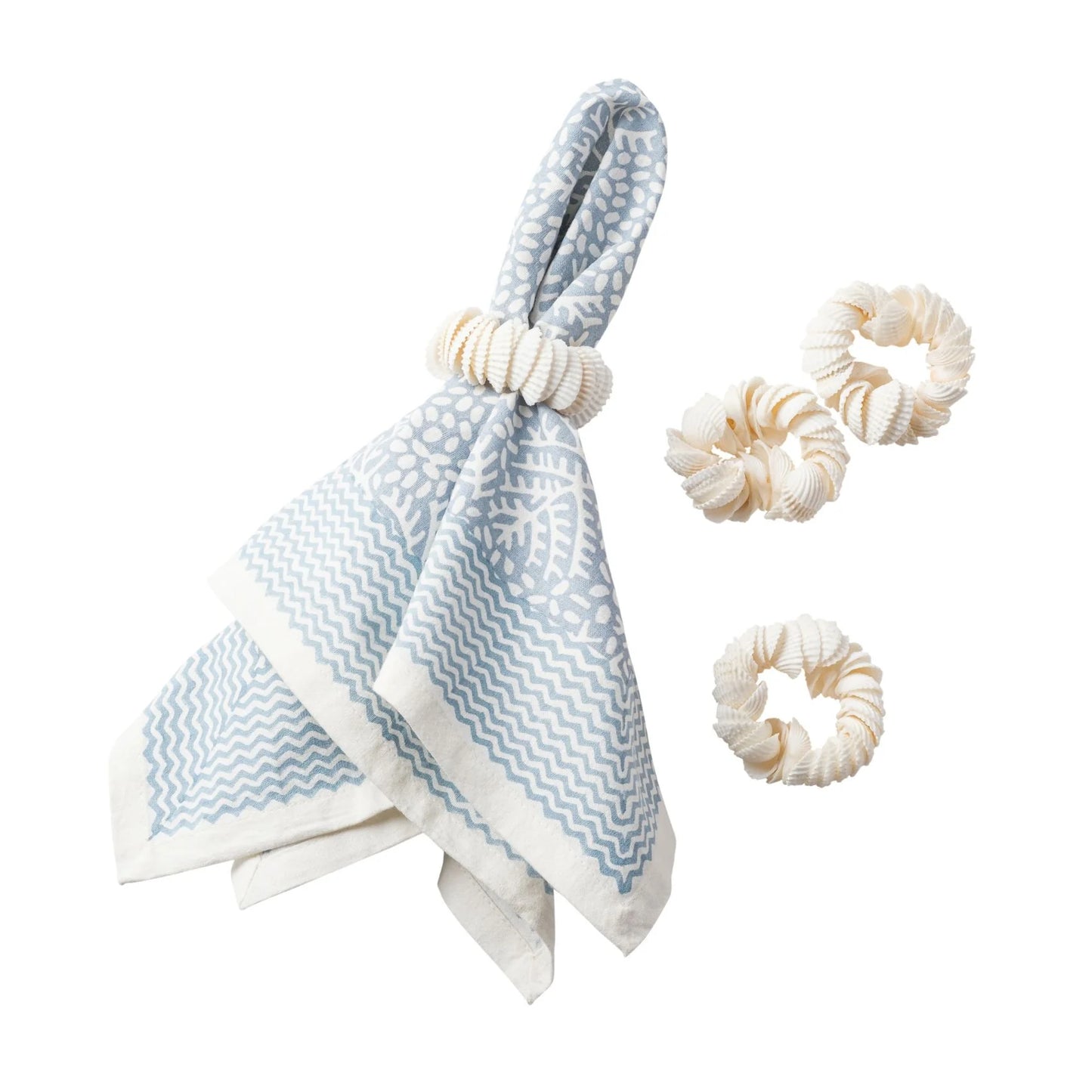 La Mer Shell Napkin Ring - Set of 4