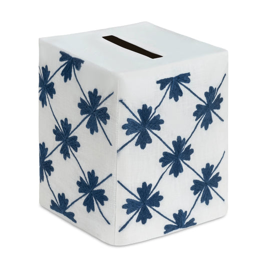 Amsterdam Tile Tissue Box Cover in Blue