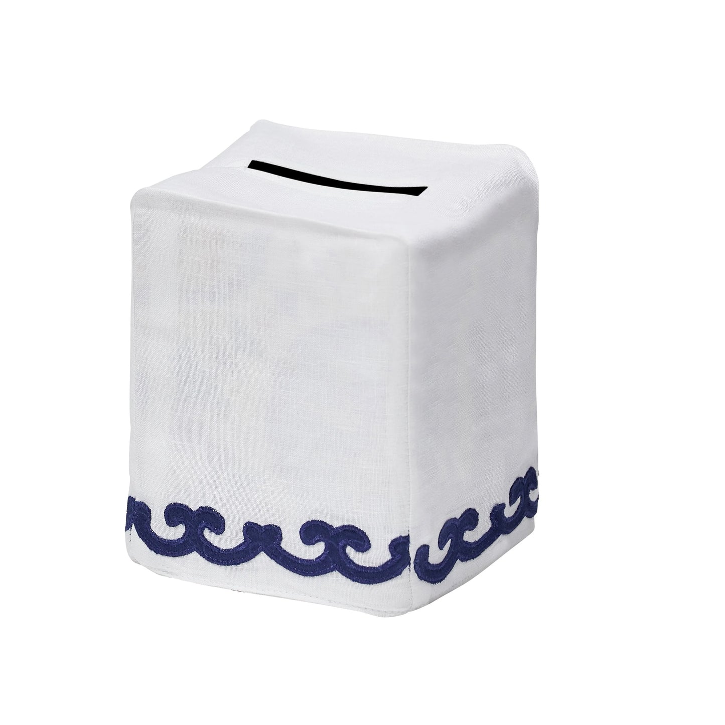 Chantal Tissue Box Cover in Navy Ice