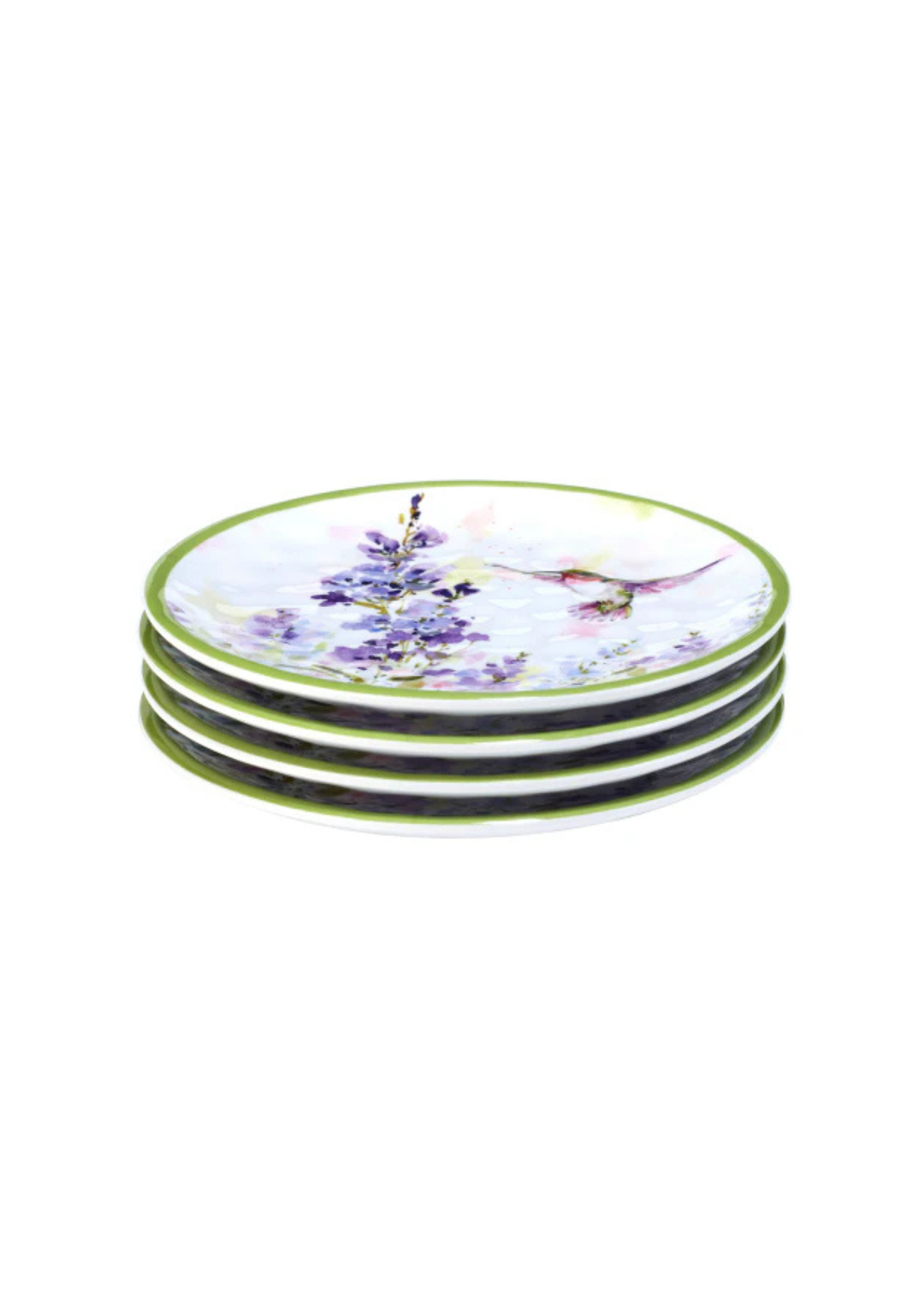 Hummingbirds Melamine Canape Plates 4" - Set of 4