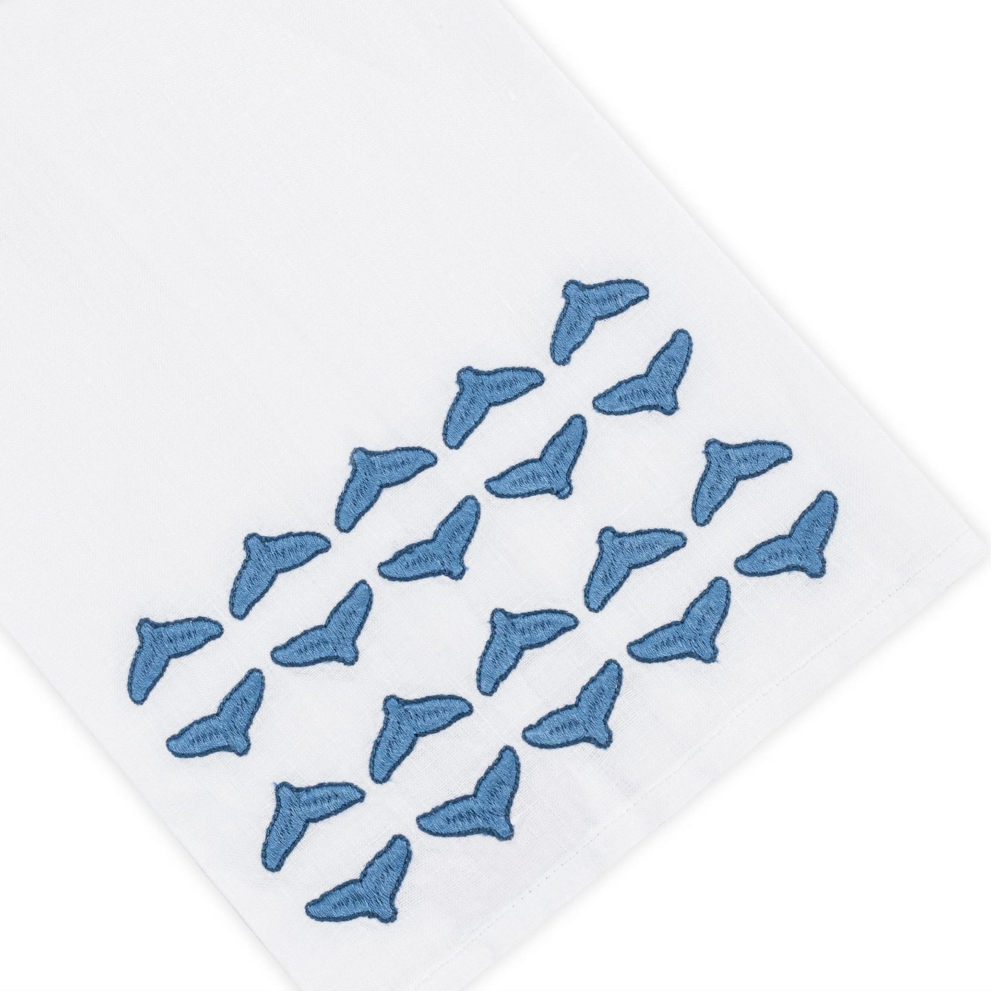Whale Tail Tip Towel in Navy