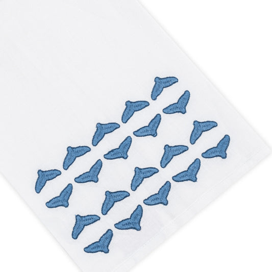 Whale Tail Tip Towel in Navy