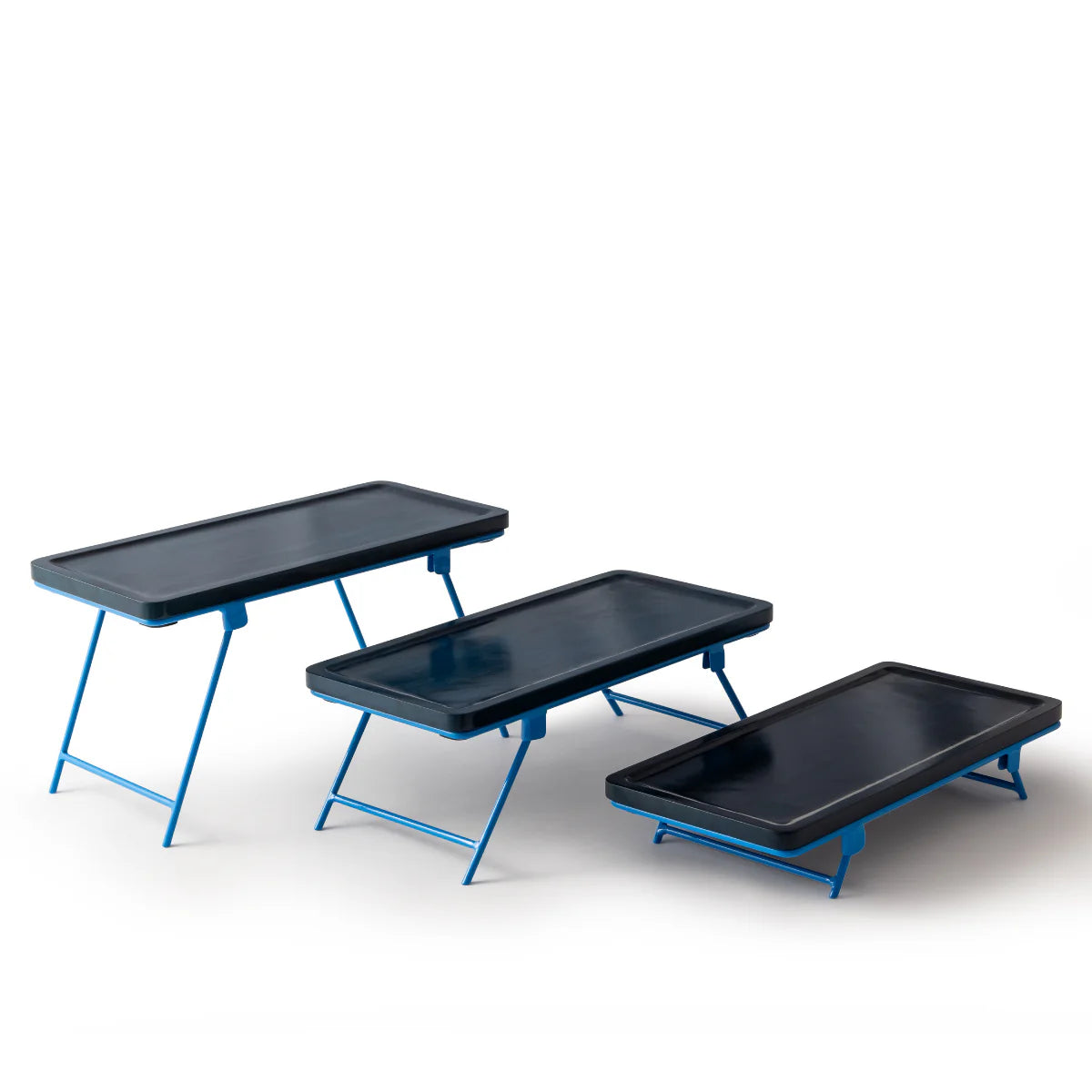 High/Low Servers Stained Wood Powder Coated Legs - Morning Glory - Small