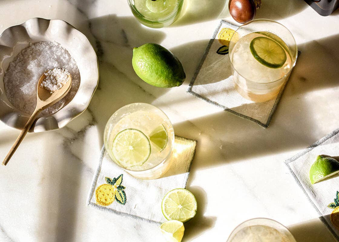 Lemon Cocktail Napkins Set of 4