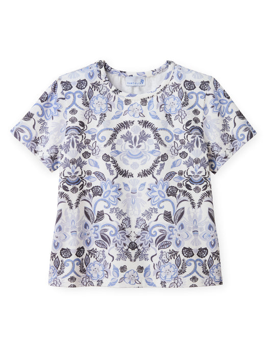 Dylan Printed Tee-Mariners Bloom Print-Blue Mist