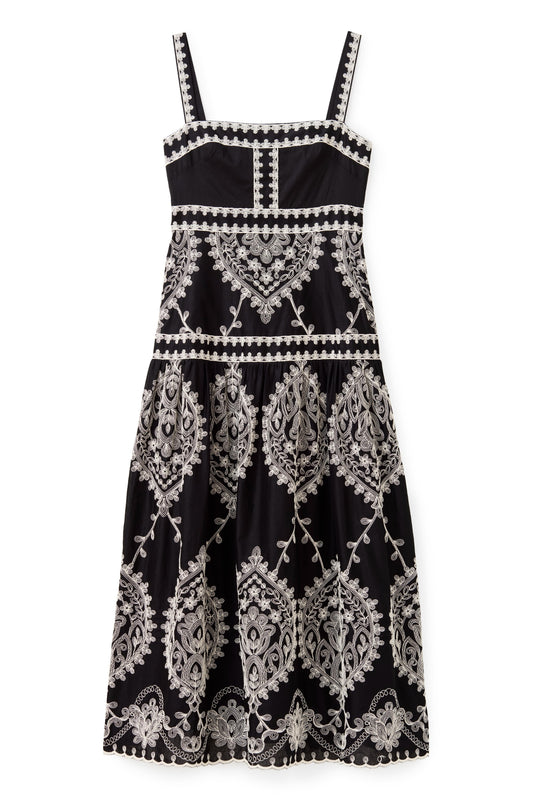 Adair Midi Dress-Noir