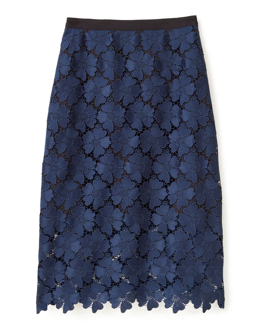 Mulberry Midi Skirt-Midnight Blue